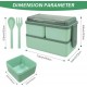 Set Food Container Food Box Almacenamiento Bento 3 Compartment Adults Kids