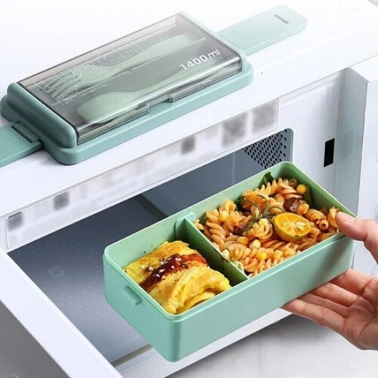 Set Food Container Food Box Almacenamiento Bento 3 Compartment Adults Kids