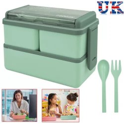 Set Food Container Food Box Almacenamiento Bento 3 Compartment Adults Kids