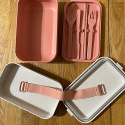 Lunch Box En Layer Our Place Bento Box Food Container Almacenamiento Pink Melocoton