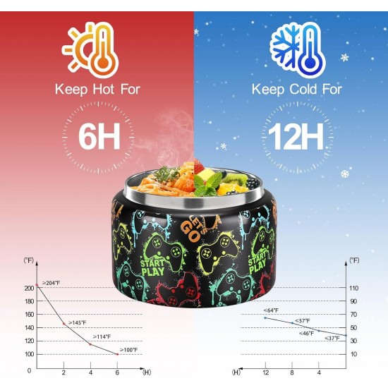 Lunch Box Bento Kids 8oz Termo Soup, Food Container Lunch Leakproof