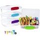 Lunch Box Bento 2 Compartment Leakproof Stackable Sin Bpa Kids Pack 4 ?