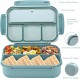 Box Lunch Bento Adults, Food Container Adults Hombres Mujeres 4 Compartment