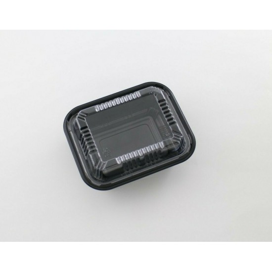 Food Container Food Plastico Togo 805 with Lid Bandeja Sushi Black Box Bento 5,4