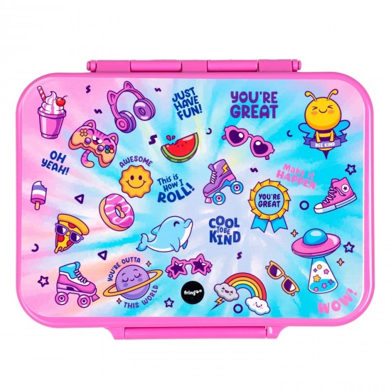 Lunch Box Fringoo Kids Bento Leakproof 800 Capacity 4 Compartment Sin Bpa