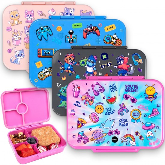 Lunch Box Fringoo Kids Bento Leakproof 800 Capacity 4 Compartment Sin Bpa