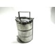 Portaalimentos Zebra 3 Layer Tiffin Bento Box Stainless Steel