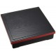 Bento Box, Shokado Dx 7.5 Divider, Black Rim, Vermilion W22.5 D22.5 H6cm