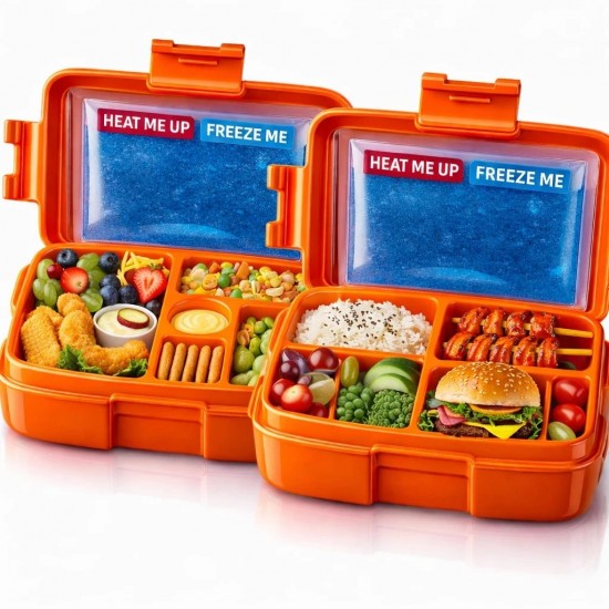 Pack 2 Lunch Box Bento Kids Adults Food Container Food Leakproof Bolsa Hielo