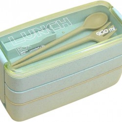 Lunch Box Adults Cuadrada 3 Compartment 900 Box Bento Sellada 3 Layer Todo En Uno