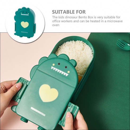 Box Bento Reusable, Lunch Box Dinosaurio, Lunch Compartida