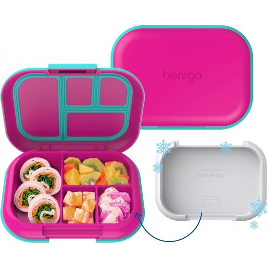 Lunch Box Leakproof Chill Kids - Box Bento 4 Compartment Bolsa Hielo Incorporada