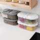 2 Grid Food Container Lunch Fruit Snacks Storage Box Refrigerator Crisper with