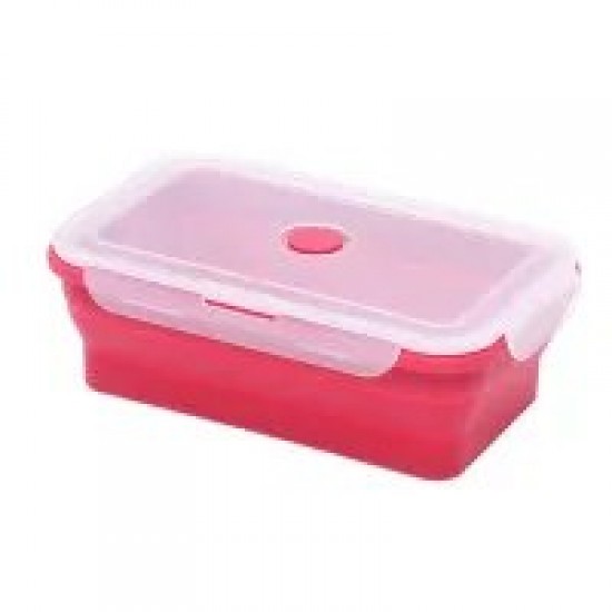 Silicone Folding Bento Box Collapsible Portable Lunch Box for Food Dinnerware