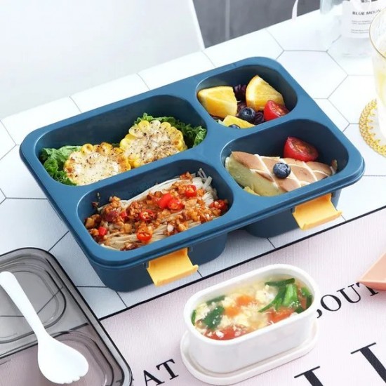 Portable Outdoor Bento Box Food Storage Containers Leak-proof Lunch Box for Kids Microwaveable Breakfast Boxes with Insulation Bags