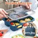 Portable Outdoor Bento Box Food Storage Containers Leak-proof Lunch Box for Kids Microwaveable Breakfast Boxes with Insulation Bags