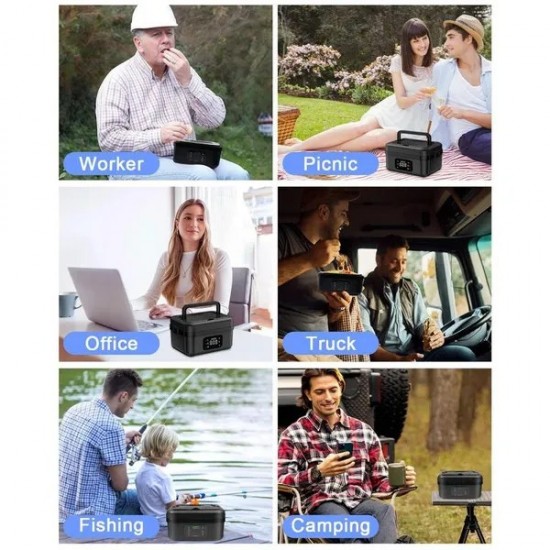 Battery Powered Leak Proof Lunch Box Fast Charging Warmer Outdoor Cooking Gear