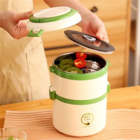 Durable Nonrust Steel Lunch Box Leak Resistant for Picnics Daily Commutes