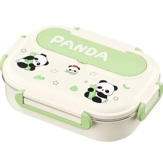 Double Layer Insulated Lunch Box with Compartments Sealing Lid Cartoon Design Microwave Safe for Students Professional