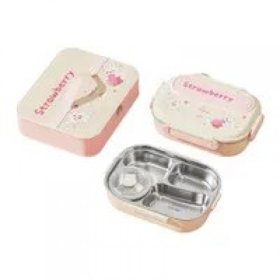Double Layer Insulated Lunch Box with Compartments Sealing Lid Cartoon Design Microwave Safe for Students Professional