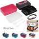 7pcs/set New 2 Tier Plastic Bento Lunch Box Kids Food Container Lunchbox Microwave