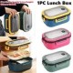 1pc Double-layer Lunch Box Portable Leakproof Bento Box with Fork and Spoon(4 Colors)