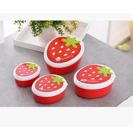 4 Pieces Plastic Food Storage Containers with Lids Set Leakproof Meal-prep Containers Stackable Lunch Boxes Bpa-free