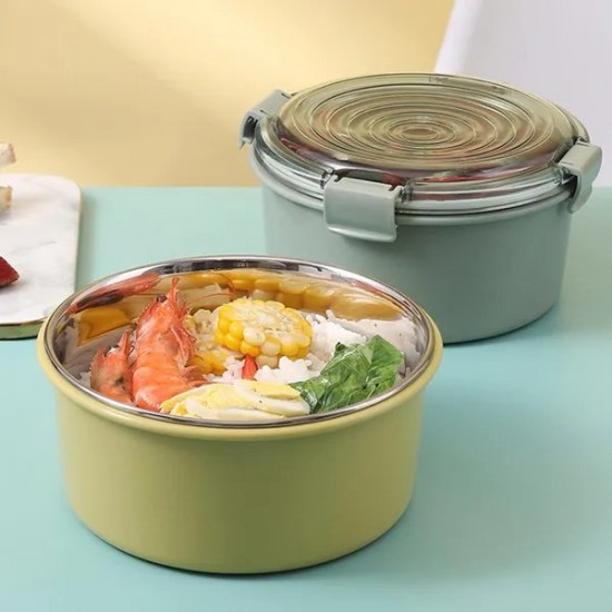 Big Capacity Food Lunchbox Bento Lunch Box with Anti-slip Design Transparent Lid Food Prep Storage Containers Kitchen