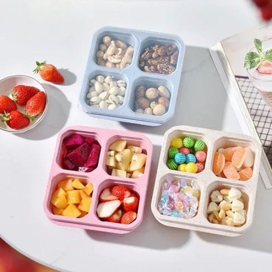 Versatile Snacks Organizer Box with Clear Lid Lunch Box for School and Office