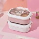 Rabbit Decorated Meal Container Multi Compartment Rabbit Lunch Box for Children Stable Stainless Steel Container