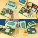 Microwave Safe Multi Compartment Lunch Box with Soup Container and Utensils Leak Proof Design for Office School Meals