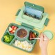 Microwave Safe Multi Compartment Lunch Box with Soup Container and Utensils Leak Proof Design for Office School Meals