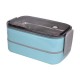 Portable Double Layer Lunch Boxes Food for Carrier Storage Container Leakproof Bento Box for Men Women Kids Office School