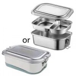 Metal Steel Lunch Box Leak Proof Bentos Box Lunch Container Dishwasher Safe