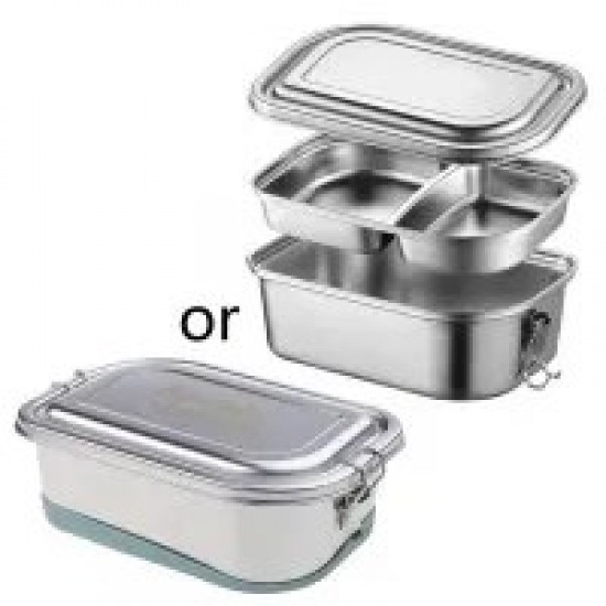 Metal Steel Lunch Box Leak Proof Bentos Box Lunch Container Dishwasher Safe