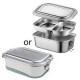 Metal Steel Lunch Box Leak Proof Bentos Box Lunch Container Dishwasher Safe