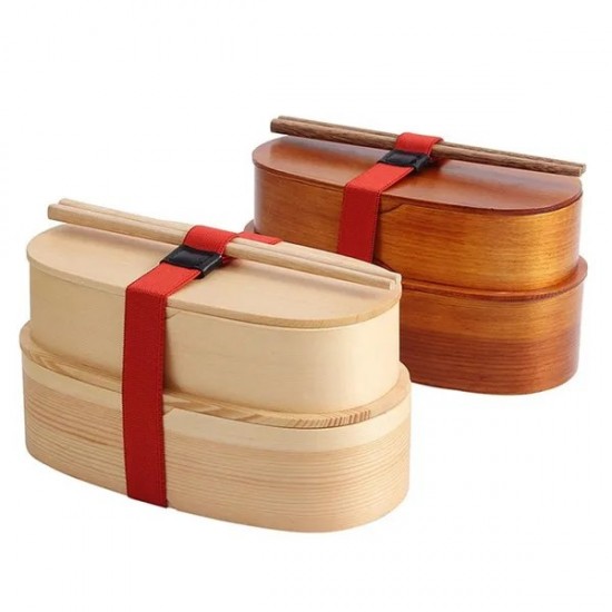 Wooden Japanese-style Lunch Box Simple Log Multi-purpose Household Items