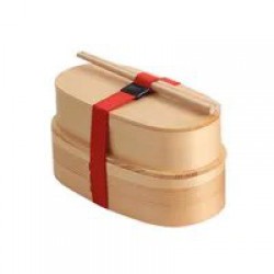 Wooden Japanese-style Lunch Box Simple Log Multi-purpose Household Items