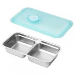 Condiment Container Food Serving Platter Double Compartment Lunch Box