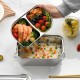 Portable Stainless Steel Lunch Box Sealed Leak-proof Lunch Containers Bento Box Reusable Food Storage Container Xvm
