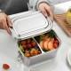 Portable Stainless Steel Lunch Box Sealed Leak-proof Lunch Containers Bento Box Reusable Food Storage Container Xvm