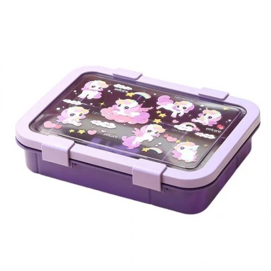 Educational Animal Pattern Lunch Box Shatters Proof Materials 1500ml Capacity Box