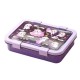 Educational Animal Pattern Lunch Box Shatters Proof Materials 1500ml Capacity Box