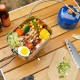 Lunch Box Bento Box Stainless Steel Material Bamboo Lid Large Capacity of 900ml