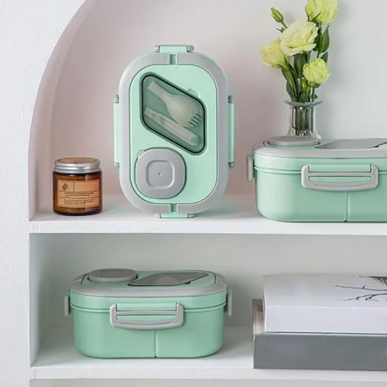 Bento Lunch Boxes with Compartments Food Storage Container Microwave Safe
